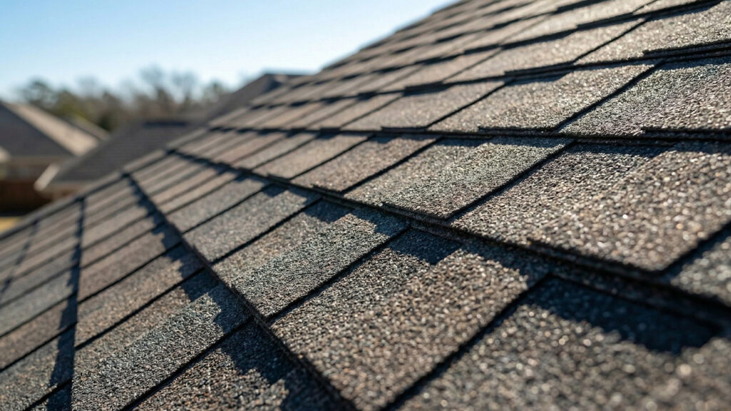 architectural shingles close up